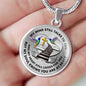 H0713006 My Mind Still Talks To You Turquoise Hummingbirds Stair Way To Heaven With Gold Cross Luxury Necklace with Back Engraving