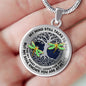 AG0608107 My Mind Still Talks To You Golden Dragonflies Silver Celtic Knot Tree Of Life Luxury Necklace with Back Engraving