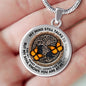 AG1208004 My Mind Still Talks To You Orange Monarch Butterflies Rose Gold Tree Of Life Luxury Necklace with Back Engraving