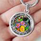 AG2908091 My Mind Still Talks To You Hummingbirds Flower Luxury Necklace with Back Engraving