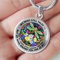 AG2808026 My Mind Still Talks To You Dragonflies Flower Luxury Necklace with Back Engraving