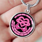 KT0059 My Mind Still Talks To You Pink Butterflies Heart Love Infinity 2 Luxury Necklace with Back Engraving