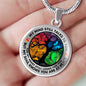 AG1308001 My Mind Still Talks To You Luxury Necklace with Back Engraving