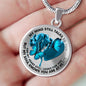 SP0109015 My Mind Still Talks To You Blue Butterflies Broken Heart Luxury Necklace with Back Engraving