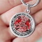 AG2608042 My Mind Still Talks To You Red Cardinals Flower Luxury Necklace with Back Engraving