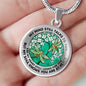 AG2508054 My Mind Still Talks To You Dragonflies Flower Luxury Necklace with Back Engraving