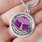 My Mind Still Talks To You Butterfly Purple Tree Of Life PT0015 Luxury Necklace with Back Engraving