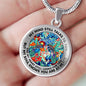 AG2408075 My Mind Still Talks To You Hummingbirds Flower Luxury Necklace with Back Engraving