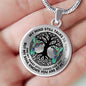 AG0608137 My Mind Still Talks To You Hummingbirds Black Celtic Knot Tree Of Life Luxury Necklace with Back Engraving