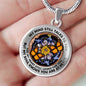 AG2808018 My Mind Still Talks To You Orange Monarch Butterflies Flower Luxury Necklace with Back Engraving