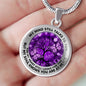 AG2108025 My Mind Still Talks To You Purple Butterflies Tree Of Life Luxury Necklace with Back Engraving