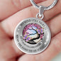 My Mind Still Talks To You Purple Butterflies Moon Tree Of Life SP2209001 Luxury Necklace with Back Engraving