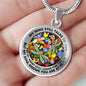 AG2808028 My Mind Still Talks To You Dragonflies Flower Luxury Necklace with Back Engraving