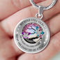 My Mind Still Talks To You Purple And Turquoise Butterflies Moon Tree Of Life SP2209005 Luxury Necklace with Back Engraving
