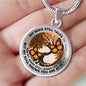 AG1508006 My Mind Still Talks To You Orange Monarch Butterflies Tree Of Life Luxury Necklace with Back Engraving