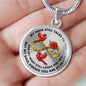 JL2107010 My Mind Still Talks To You Red Cardinals Rose Infinity Golden Luxury Necklace with Back Engraving