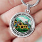AG2508067 My Mind Still Talks To You Hummingbirds Flower Luxury Necklace with Back Engraving