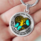 TQ0407 My Mind Still Talks To You Turquoise Butterfly Heart Tree Of Life Luxury Necklace with Back Engraving
