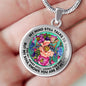 AG2408071 My Mind Still Talks To You Hummingbirds Flower Luxury Necklace with Back Engraving