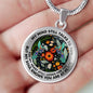 AG2608070 My Mind Still Talks To You Hummingbirds Flower Luxury Necklace with Back Engraving