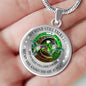 My Mind Still Talks To You Green Hummingbirds Celtic Tree Of Life And Moon SP1909063 Luxury Necklace with Back Engraving