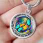 AG2008006 My Mind Still Talks To You Turquoise Butterflies Tie DyeTree Of Life Luxury Necklace with Back Engraving
