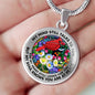 AG2808024 My Mind Still Talks To You Red Cardinals Flower Luxury Necklace with Back Engraving