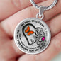 B0708027 My Mind Still Talks To You Orange And Pink Butterflies Black Rose And Heart Shape Luxury Necklace with Back Engraving
