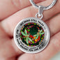 AG2608055 My Mind Still Talks To You Dragonflies Flower Luxury Necklace with Back Engraving