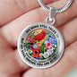 AG2608041 My Mind Still Talks To You Red Cardinals Flower Luxury Necklace with Back Engraving