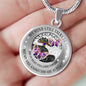 My Mind Still Talks To You Purple Butterflies Chakra Tree Of Life SP1909016 Luxury Necklace with Back Engraving