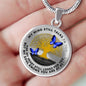 B0706020 My Mind Still Talks To You Blue Butterflies Tree Of Life And Land Luxury Necklace with Back Engraving