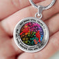 AG2408045 My Mind Still Talks To You Red Cardinals Flower Luxury Necklace with Back Engraving