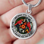 AG2608048 My Mind Still Talks To You Red Cardinals Flower Luxury Necklace with Back Engraving