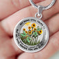 AG2508059 My Mind Still Talks To You Dragonflies Flower Luxury Necklace with Back Engraving