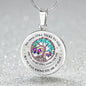 POLVSH0048 Purple Butterfly Turquoise Tree Of Life My Mind Still Talks To You Luxury Necklace with Back Engraving