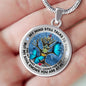 AG2008012 My Mind Still Talks To You Blue Butterflies Tree Of Life Luxury Necklace with Back Engraving