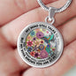 AG2208076 My Mind Still Talks To You Hummingbirds Flower Luxury Necklace with Back Engraving
