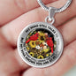 AG2908068 My Mind Still Talks To You Red Cardinals Flower Luxury Necklace with Back Engraving