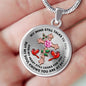 JL2107006 My Mind Still Talks To You Red Cadinals Rose Gold Cross Ruby Luxury Necklace with Back Engraving