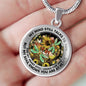 AG2908082 My Mind Still Talks To You Dragonflies Flower Luxury Necklace with Back Engraving