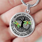AG0608108 My Mind Still Talks To You Golden Dragonflies Black Celtic Knot Tree Of Life Luxury Necklace with Back Engraving