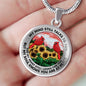 AG2508049 My Mind Still Talks To You Red Cardinals Flower Luxury Necklace with Back Engraving