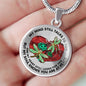 SP0109047 My Mind Still Talks To You Dragonflies Broken Heart And Rose Luxury Necklace with Back Engraving