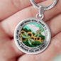 AG2508058 My Mind Still Talks To You Dragonflies Flower Luxury Necklace with Back Engraving