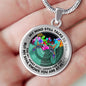 AG2408076 My Mind Still Talks To You Hummingbirds Flower Luxury Necklace with Back Engraving
