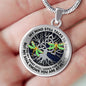 AG0608097 My Mind Still Talks To You Golden Dragonflies Silver Celtic Knot Tree Of Life And Galaxy Luxury Necklace with Back Engraving