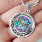 B0706055 My Mind Still Talks To You Green And Turquoise Butterflies And Titan Tree Of Life Luxury Necklace with Back Engraving