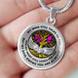 B0713019 My Mind Still Talks To You Pink Butterflies Gold Tree Of Life With Heart Wings Luxury Necklace with Back Engraving