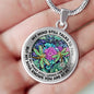 AG2608059 My Mind Still Talks To You Dragonflies Flower Luxury Necklace with Back Engraving